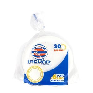 Plato Jaguar No. 6 Pastelero para Celebraciones 20 Unidades Elegantes