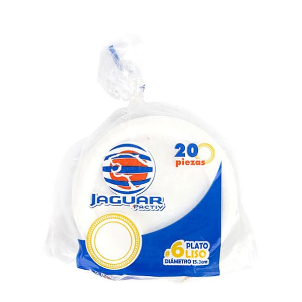 Plato Jaguar No. 6 Pastelero para Celebraciones 20 Unidades Elegantes
