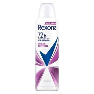 Desodorante Rexona Aerosol Active Emotion 150 ml para frescura y protección duradera