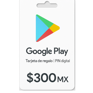 Tarjeta de Regalo Digital Google Play PIN $300 MX para Apps y Juegos
