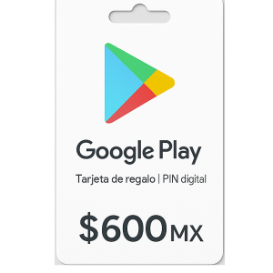 Tarjeta de Regalo Digital Google Play $600 MX para Apps y Juegos