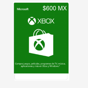 Tarjeta de Regalo Digital Xbox PIN $600MX para Juegos y Suscripciones