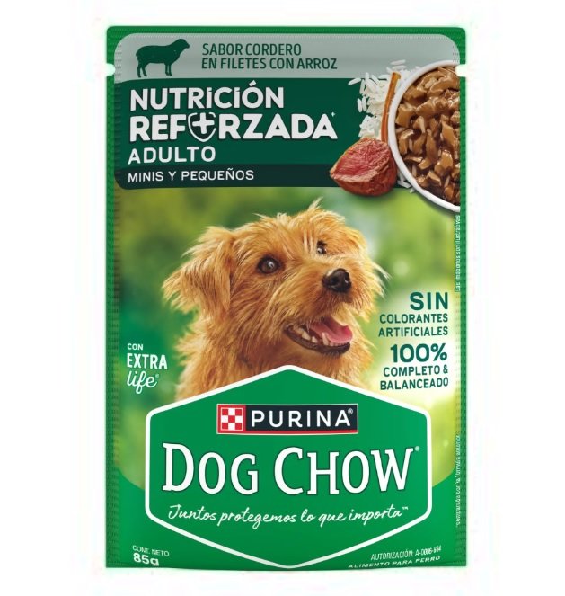 Alimento Dog Chow para Perros Adultos Minis y Pequeños Sabor Cordero 100 g