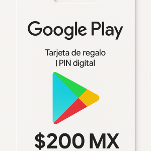 Tarjeta de Regalo Digital Google Play PIN $200 MX para Apps y Juegos