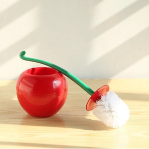 Cepillo de baño de cereza roja con mango ergonómico