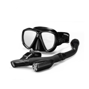 Gafas de buceo anti-vaho con snorkel seco para miopes y comodidad