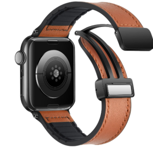 Reloj moderno con correa de silicona y cuero para un estilo único